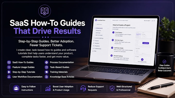 write saas how to guides and software tutorial documentation