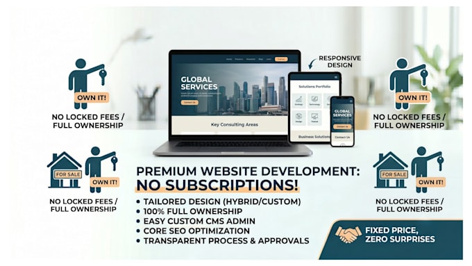 build a responsive custom website with easy cms backend