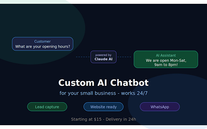 build a custom ai chatbot for your small business website