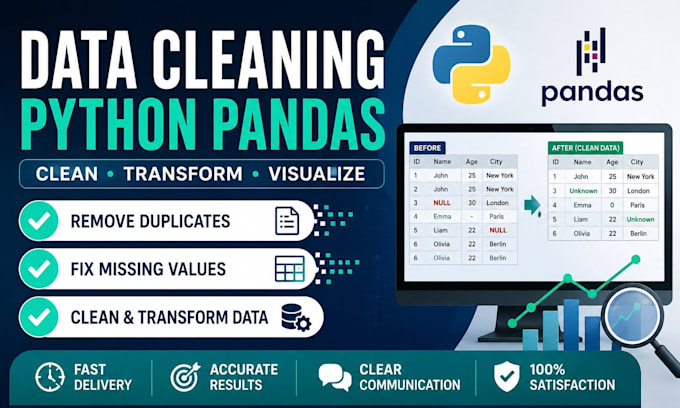 clean, analyze and visualize your data using python pandas
