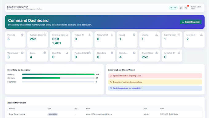 build inventory management software with qr barcode tracking