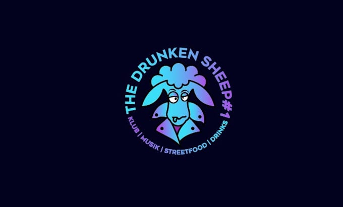 design inventive modern beer bar sheep logo