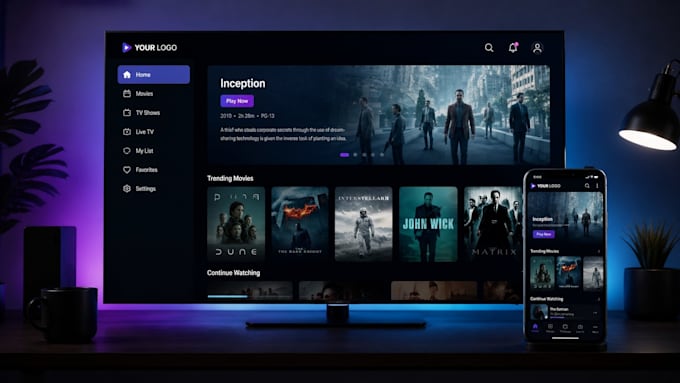 build custom iptv player with multi dns layout and admin panel