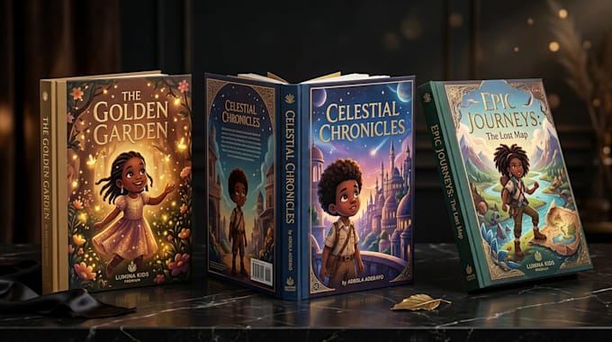 do 10 different black children book mockups mock ups