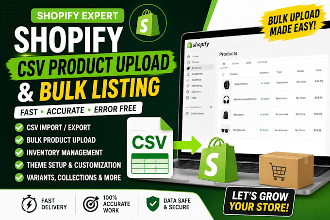 ido shopify product listing and product upload