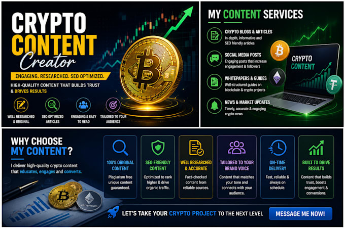 create engaging crypto, bitcoin and finance content