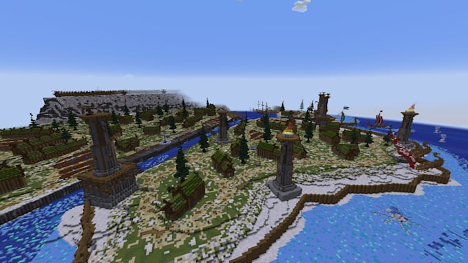 build a custom minecraft spawn, buildings, vehicles or map