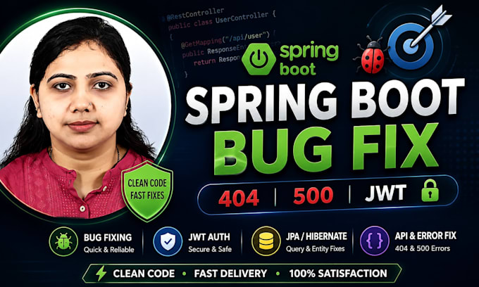 fix java spring boot bugs and rest API errors