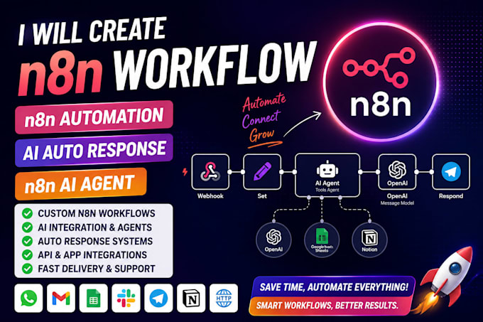 create n8n workflow, n8n automation, ai auto response, n8n ai agent