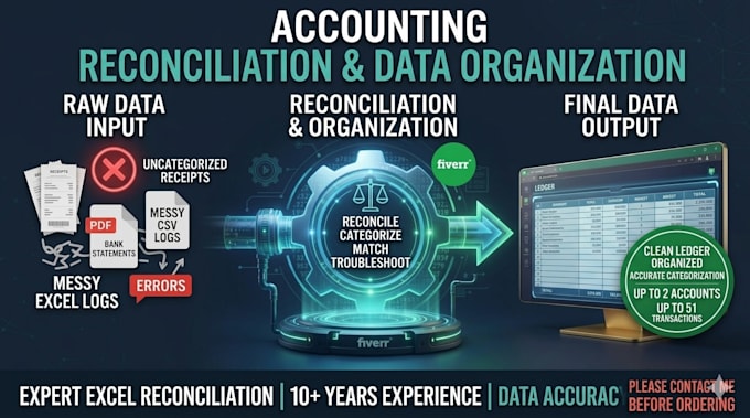 do professional bookkeeping and bank reconciliation in excel