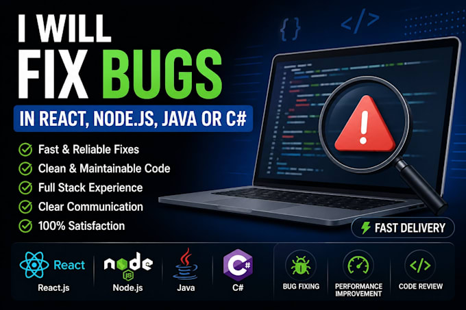 fix bugs in react, nodejs or java