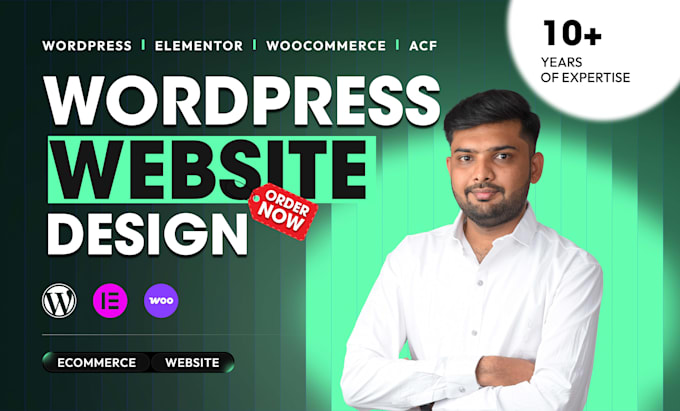 create wordpress website design using website builder