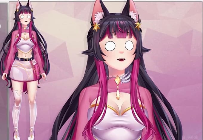 draw and rig liive2d vtuber model, anime vtuber, vtuber commission