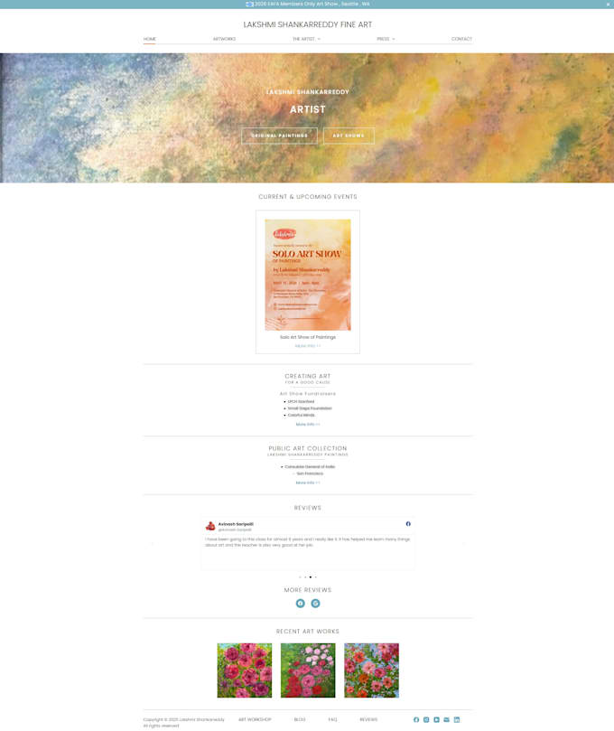 design ecommerce artist website using wordpress