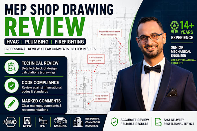 review hvac design drawings calculations and reports