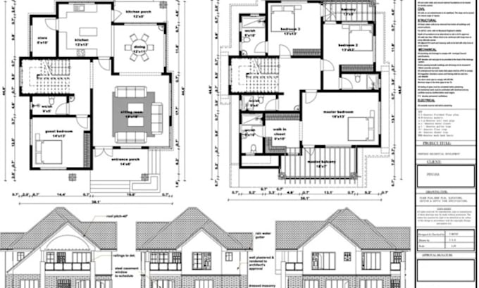do professional architectural 2d floor plans and autocad drafting