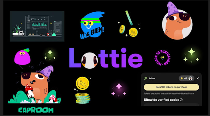 create lottie animation based on your source vector design