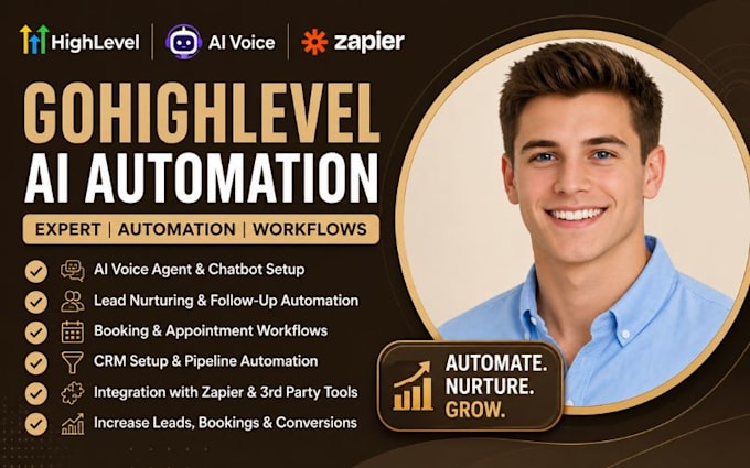gohighlevel ai voice agent chatbot automation lead nurturing booking workflow