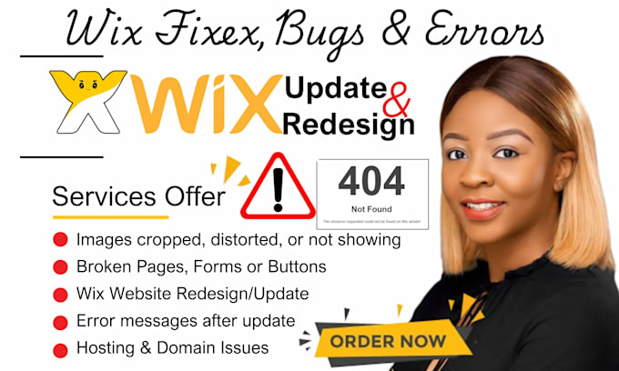 fix wix website errors, bugs, speed issues, update or redesign your wix website