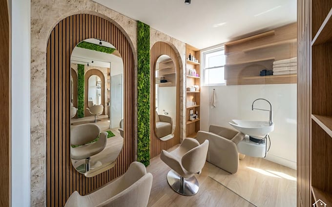 design a modern beauty salon interior
