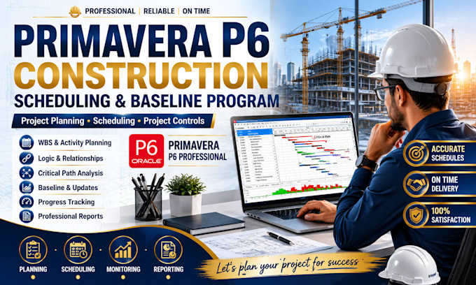 Create primavera p6 construction schedule and baseline by ...