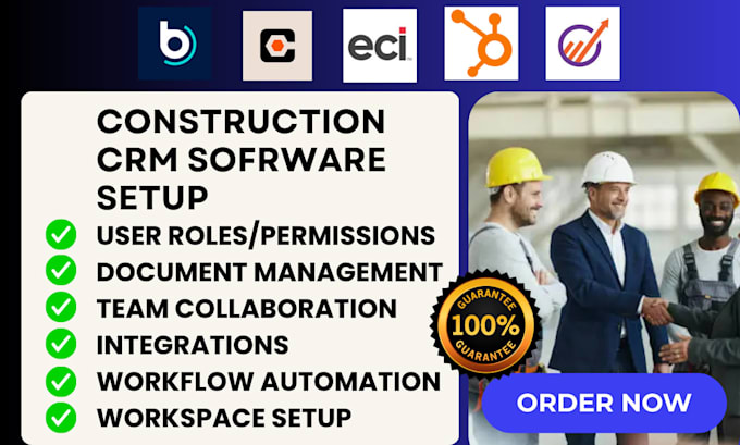 setup buildertrend procore trimble ineight smartsheet bluebeam construction crm