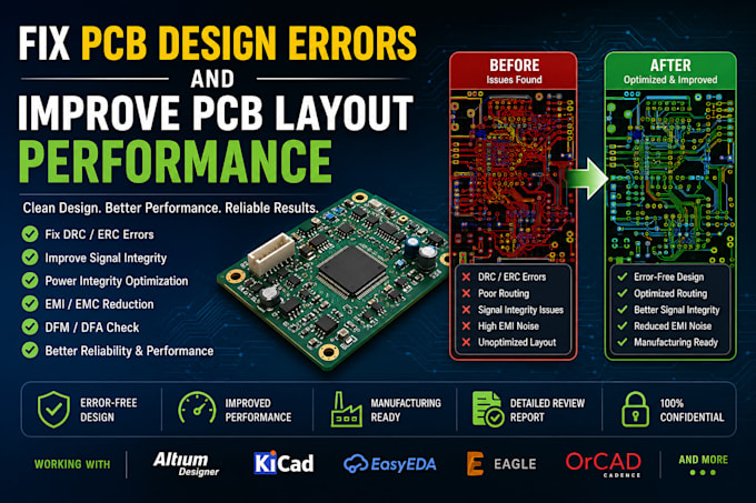 fix pcb design errors and improve pcb layout performance