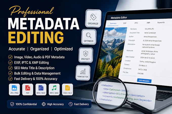 provide professional metadata editing and exif data services