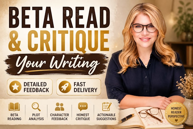 beta read, critique, and provide feedback on your writing
