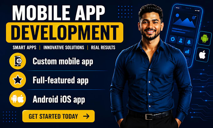 custom mobile app, full featured app, android ios app, mobile app development