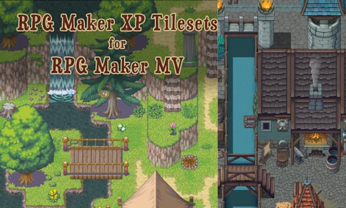 make pixel art tileset background sprite sheet rpg map 2d top down indie