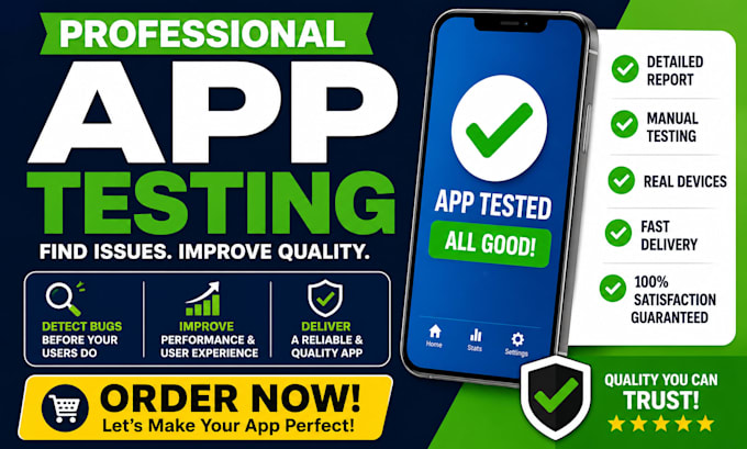 do professional mobile app testing ios and android QA testing