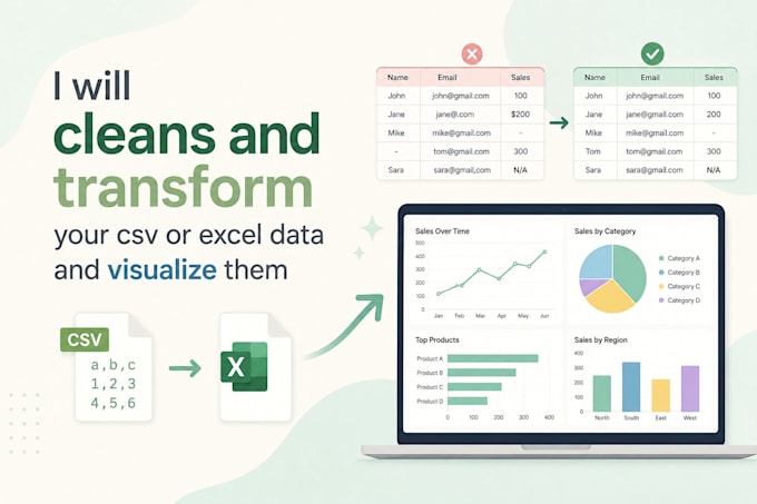 do ms excel or CSV data cleaning, formatting, organize, remove duplicate data