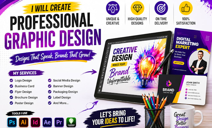 design professional brochures and marketing materials