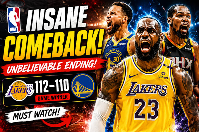design nba youtube thumbnail for basketball channel