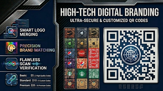 design professional custom qr codes with logo and branding