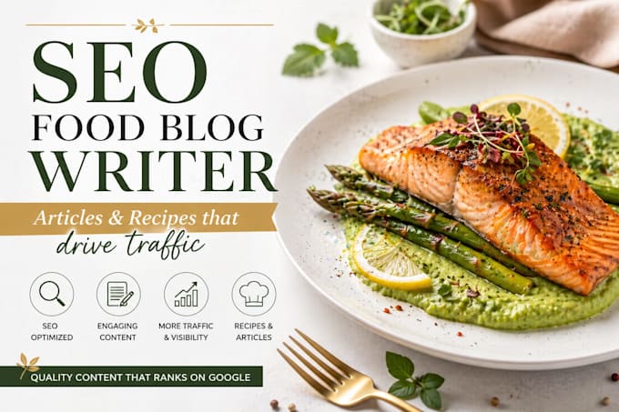 write original recipes and food blog articles