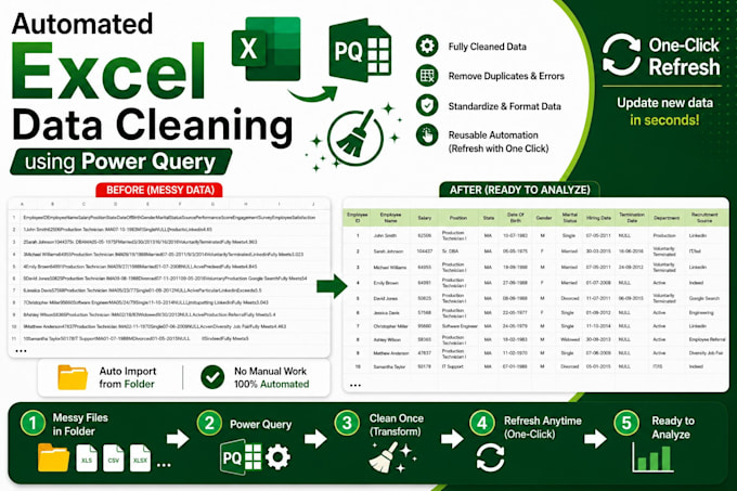 automate excel data cleaning with power query