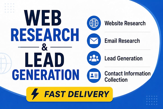 do b2b lead generation, web research, and email lists