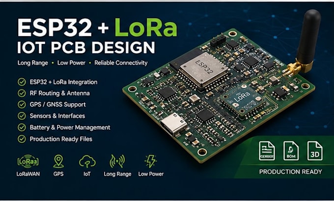design esp32 lora iot pcb for wireless devices mcu board industrial controller