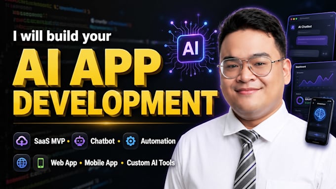 develop an ai app, website, mobile app, ai integration, saas