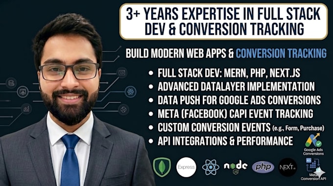 build professional web apps and set up advanced conversion tracking