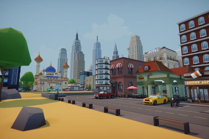 design high quality roblox city map, sci fi or simulator map with full system