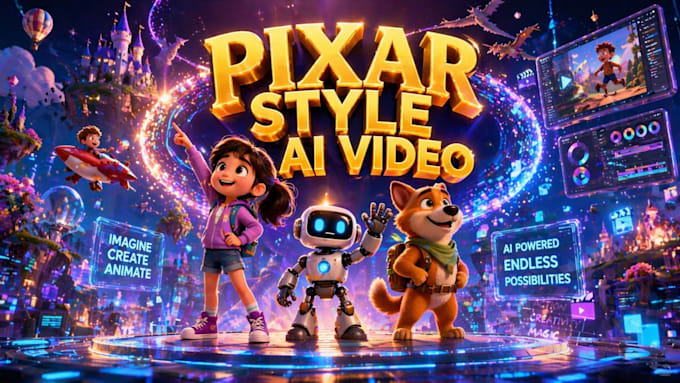create pixar style animation