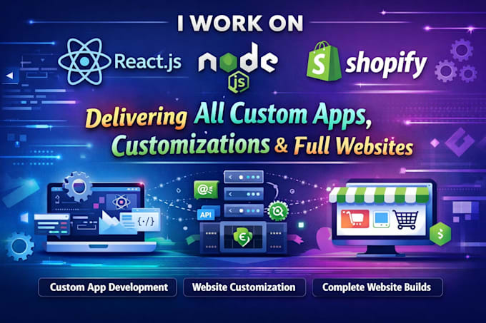 be your javascript, react js, node js or shopify developer