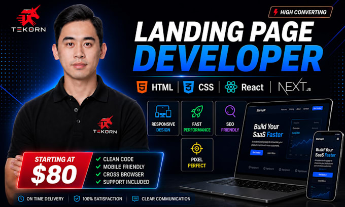 build a modern responsive landing page