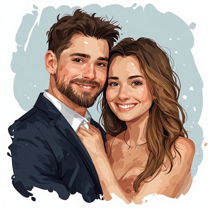 make couple portrait illustration
