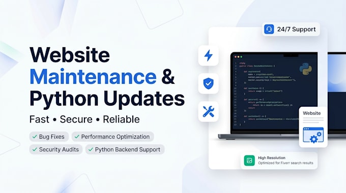 do custom website maintenance and python updates