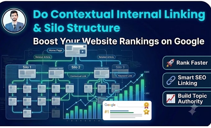 do contextual internal linking and silo structure to rank your website