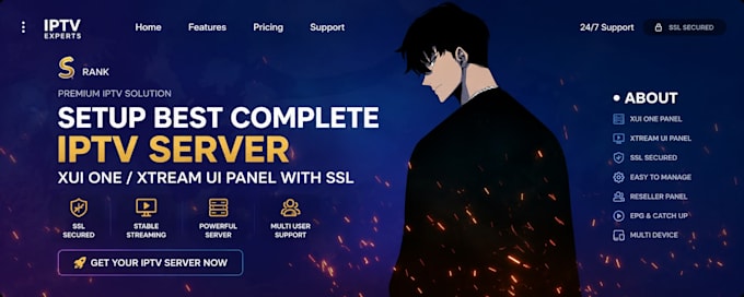 setup best complete iptv server xui one, xtream ui panel with SSL